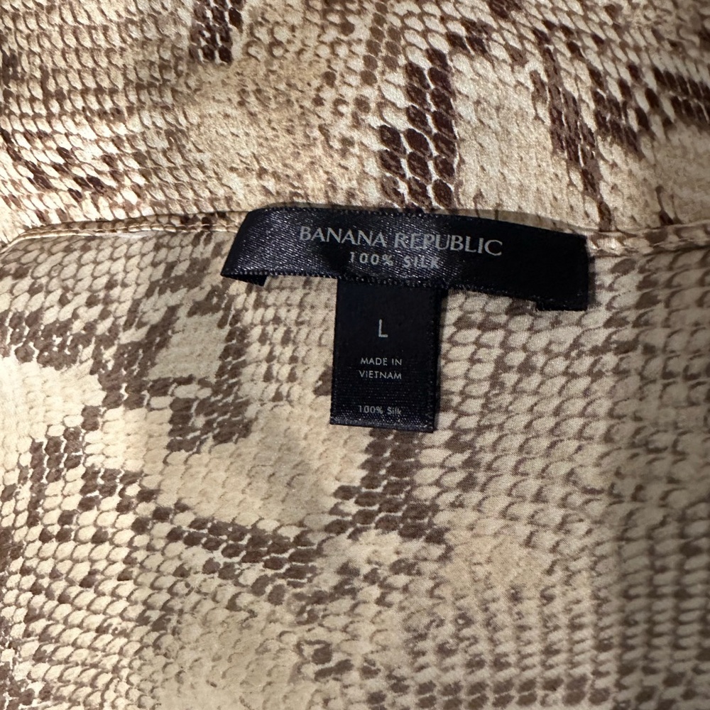Banana Republic Gold Snake-Print Slip Maxi Dress ( no belt included) - Picture 6 of 7